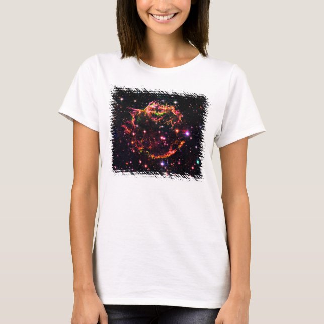 Camiseta Nebulosa Cassiopeia A Remanescente de Supernova Fo (Frente)