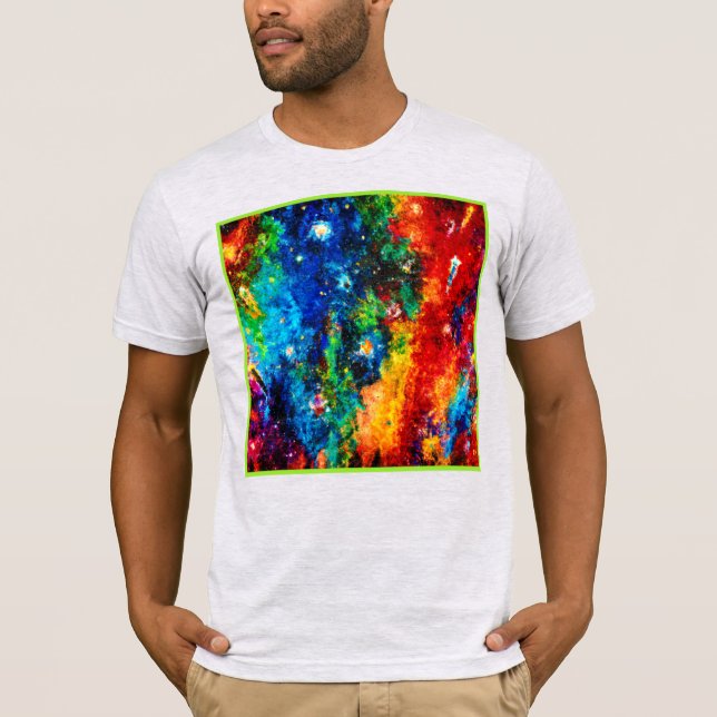 Camiseta Nebulosa Colorida e Artes (Frente)