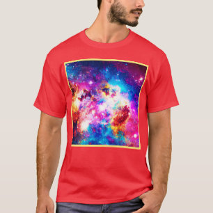 Camiseta Nebulosa de Reprodução de Cores Vibrante