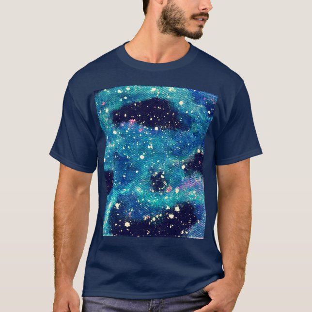 Camiseta Nebulosa e estrelas da cerceta (Frente)