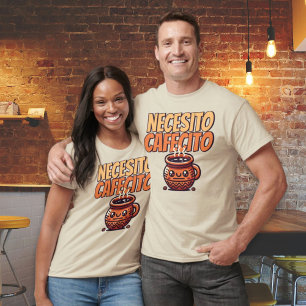Camiseta Necesito Cafecito Café De Olla Espanha