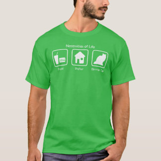 Camiseta Necessidades Da Vida Comida Abrigo Gato Birmanês p