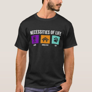 Camiseta Necessidades da vida vinho abrigo gato