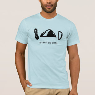Camiseta Necessidades simples (escalada)