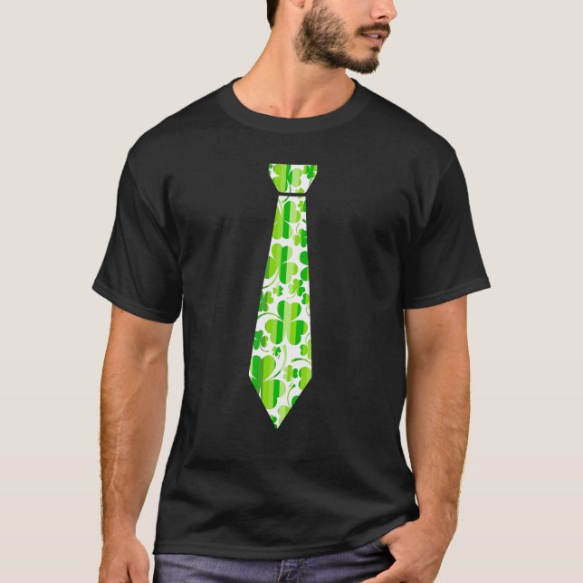 Camiseta Necktie St Paddys Day Irish Cravat Ireland Parte R (Frente)