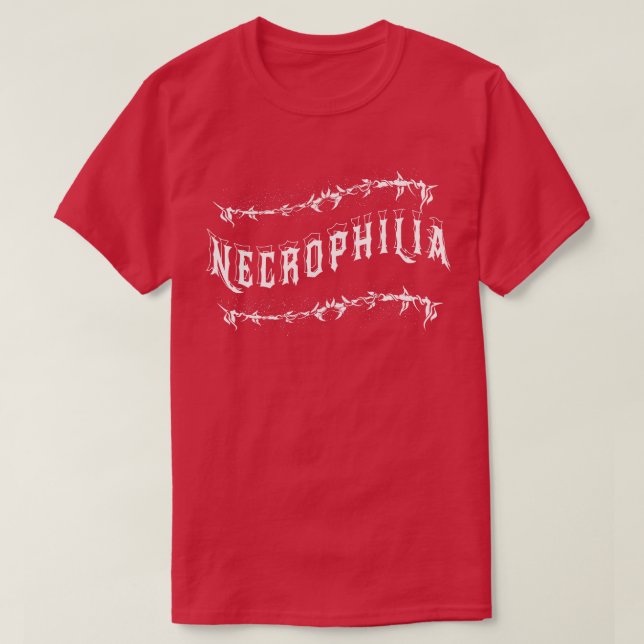 Camiseta Necrofilia Tipografia (Frente do Design)