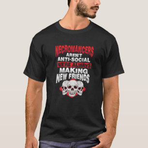 Camiseta Necromante Anti-Social Morto para Satanista