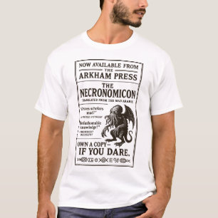 Camiseta Necronomicon - Agora disponível na imprensa Arkham