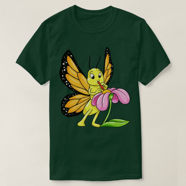 Camiseta Néctar de borboletas (Frente do Design)