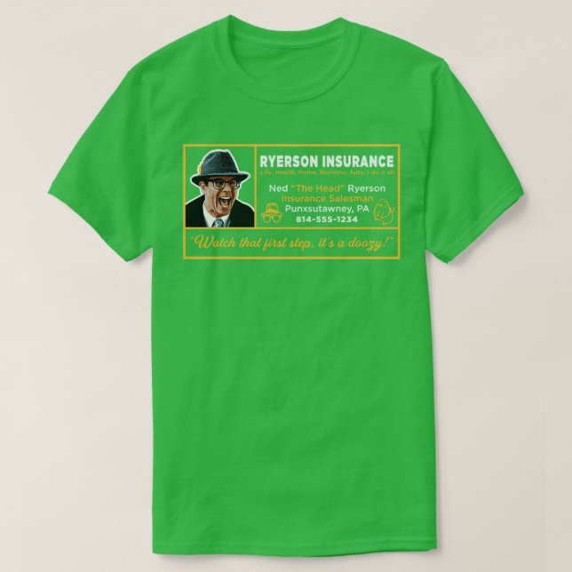 Camiseta Ned Ryerson Insurance Venesman (Frente do Design)