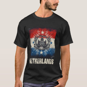 Camiseta Nederland Flag Emblem Pride Dutch Holland Netherla