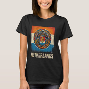 Camiseta Nederland Flag Emblem Pride Dutch Holland Netherla