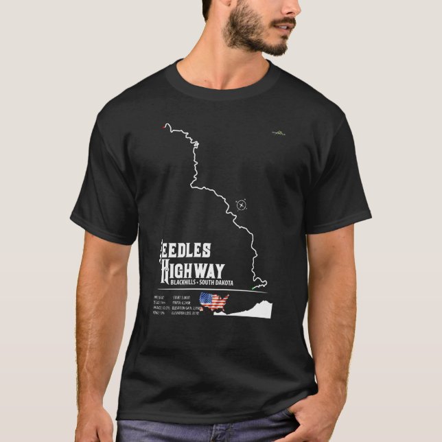 Camiseta Needles Highway US87 EUA Black Hills SD 03  (Frente)