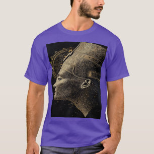 Camiseta "Nefertiti Moderna: Arte Dourada Real