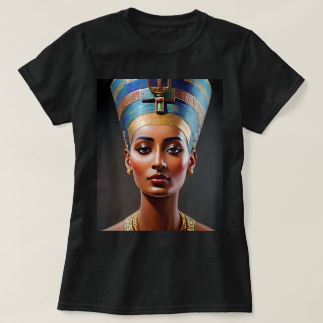 Camiseta Nefertiti Portrait Arte Original (Frente do Design)