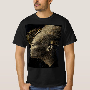 Camiseta Nefertiti Silhueta Moderna Arte Linear