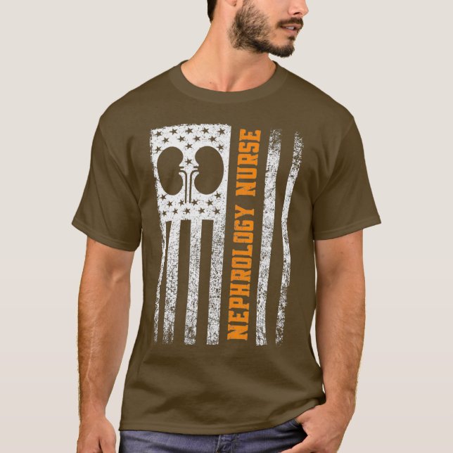 Camiseta Nefrologia Enfermeira Sinalizador Rins Diálise Ren (Frente)