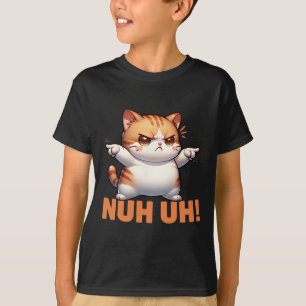 Camiseta Negação De Gato Engraçado Não Hoje Recusa Resistir