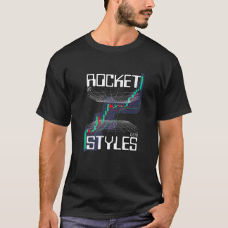 Camiseta Negociação de Estilos de Foguete Cripto