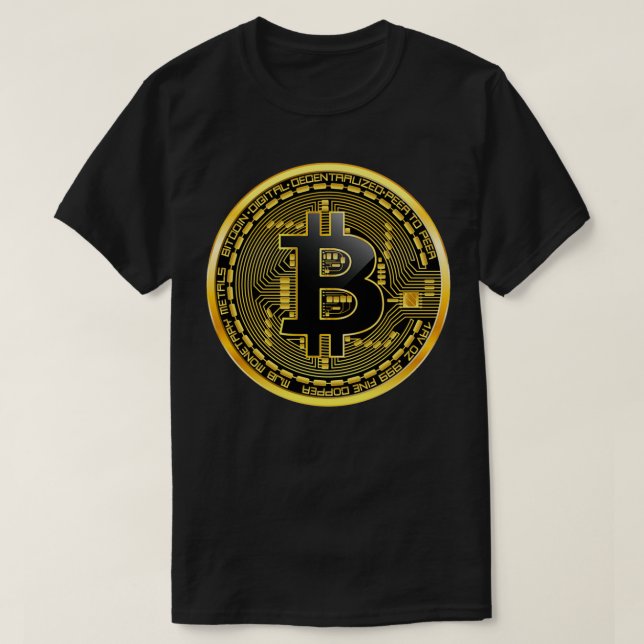 Camiseta Negociação de mercado de ações criptografadas com  (Frente do Design)