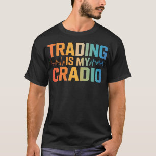 Camiseta Negociar É Meu Mercado de Ações Cardio Amante Vela