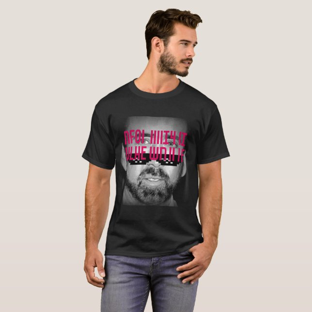 CAMISETA NEGÓCIO COM ELE MENSAGEM ESCONDIDA NICOLAS CAGE (Frente Completa)