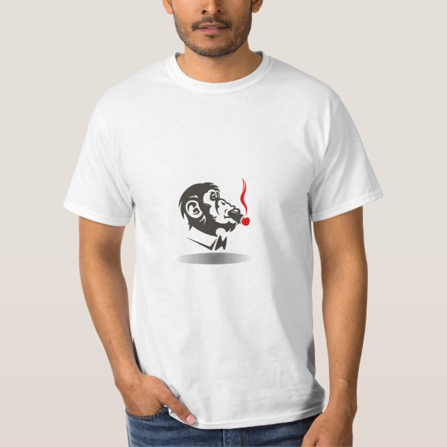 Camiseta negócio dos macacos fumadores (Frente)