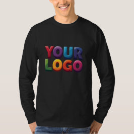 Camiseta Negócio Simples de Logotipo e Texto Personalizado