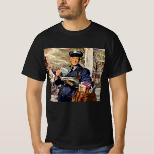 Camiseta Negócios Antigos, Carteiro Entregando Cartas