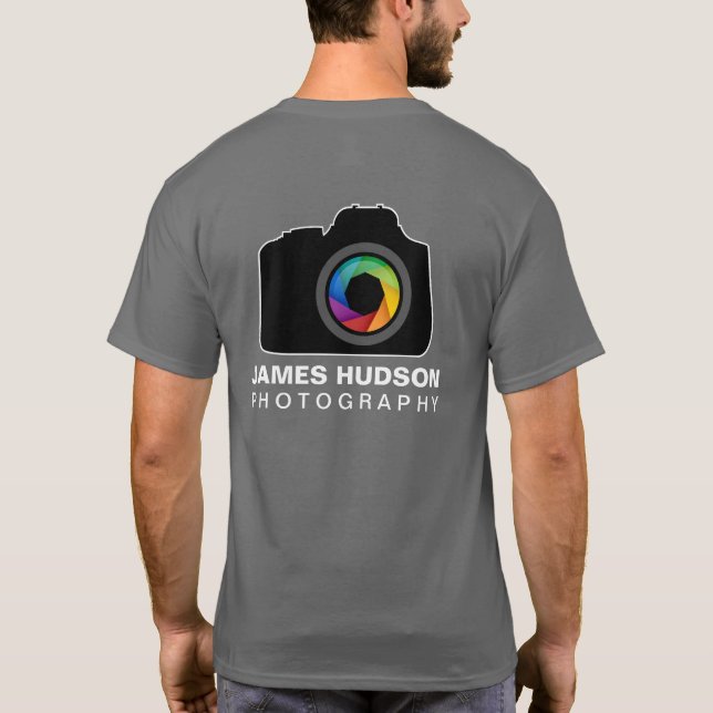 Camiseta Negócios de fotografia (Verso)