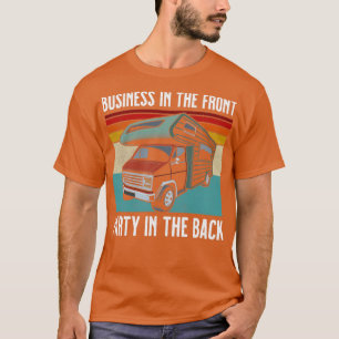 Camiseta Negócios Na Frente Da Festa No RV G Engraçado