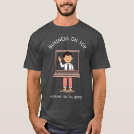 Camiseta Negócios no Topo, Pijama em Cima de Calças