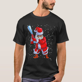 Camiseta Negra-Africana Papai Noel Baseball Afro-C