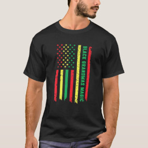 Camiseta Negra Avó Magia Mulheres Africanas História Negra 