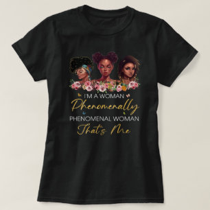 Camiseta Negra Básica da Mulher Fenomenal