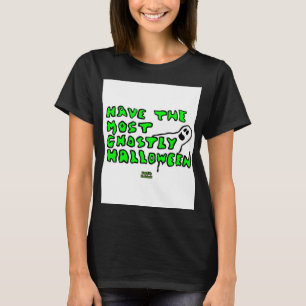 Camiseta Negra-Básica das Mulheres do Halloween
