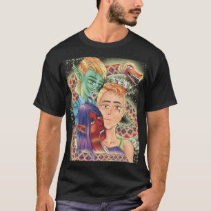 Camiseta negra BL do Anime Mystical Boy