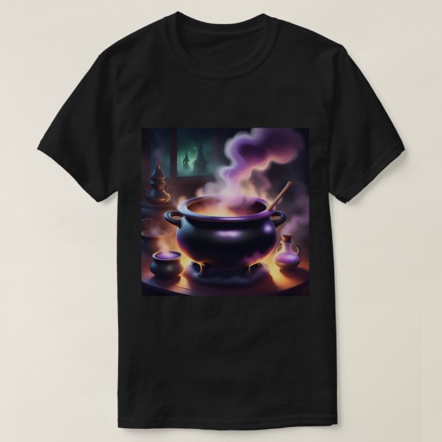 Camiseta Negra Brew da Bruxa (Frente do Design)