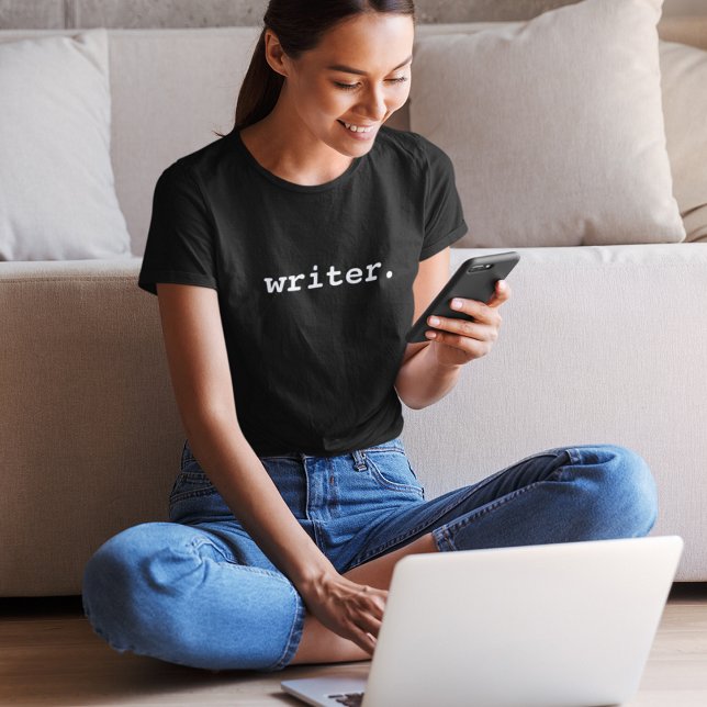 Camiseta Negra-Camisa-Camisa-Escritora (Several shirt colors and sizes to choose from.)