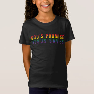 Camiseta Negra de Menina Promessa de Deus que Jesu