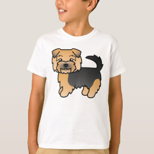 Camiseta Negra E Tan Norfolk Terrier Cute Cartoon Dog