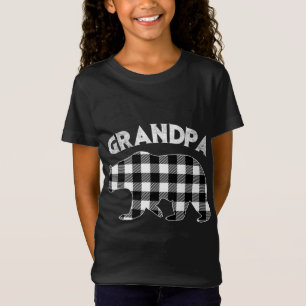 Camiseta Negra E Xadrez Branca, Vovô Bear Christm