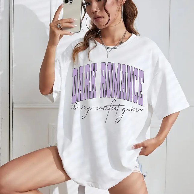 Camiseta Negra-Escura Romance, Camisa De Leitor Co (bookish shirt, reader shirt, reading sweatshirt, librarian gift, book club gift, back to school gift)