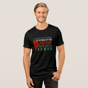 Camiseta negra GRATUITA PALESTINA para o homem