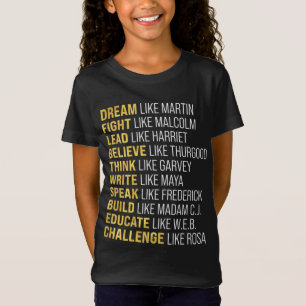 Camiseta Negra História Mês Crianças Orgulho Africano Negro