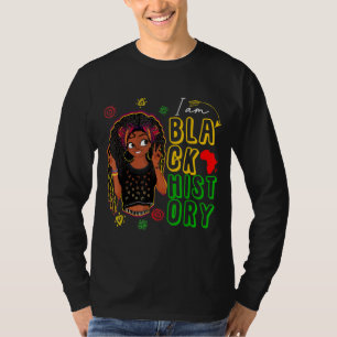 Camiseta Negra História Mês Meninas Africanas Mulher Afro A