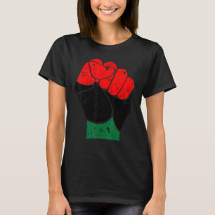 Camiseta Negra História Vermelha Preta e Orgulho Verde