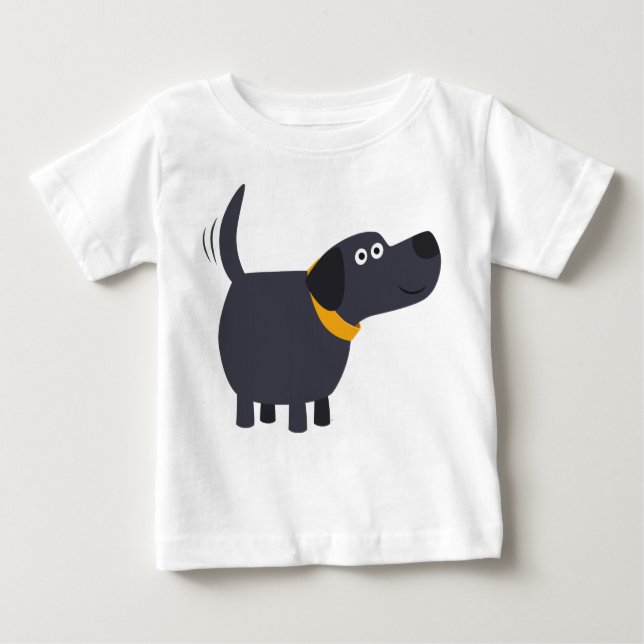 Camiseta Negra Labrador Negra (Frente)