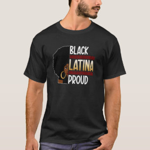 Camiseta Negra Latina Orgulhosa Afro Latina Orgulho African