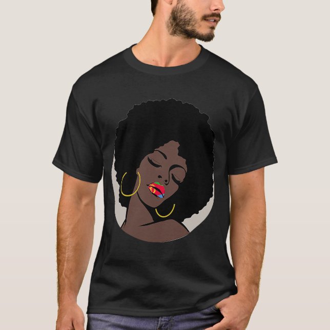 Camiseta Negra Lindas Meninas Eritreias Eritreia Mãe (Frente)